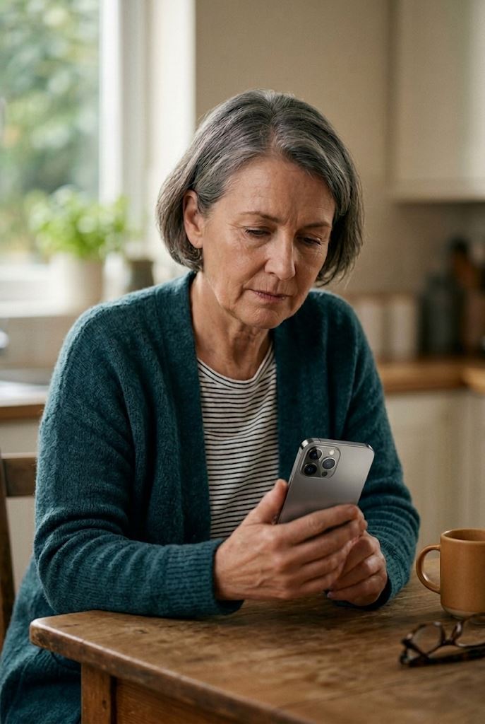 A patient comparing Halifax physiotherapy clinics on her phone