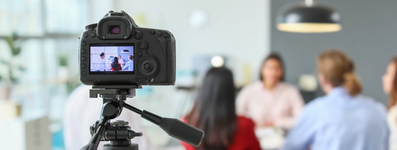 A practitioner recording a short educational video